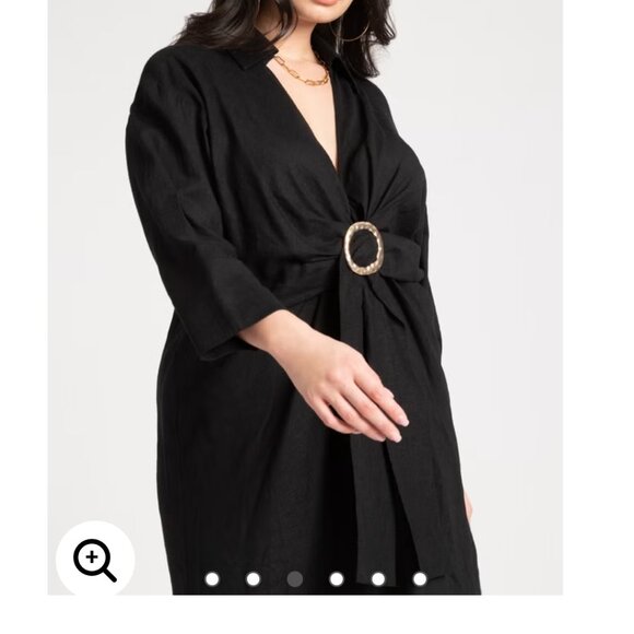 Tie Front Dolman Cover Up Tunic - Picture 6 of 7